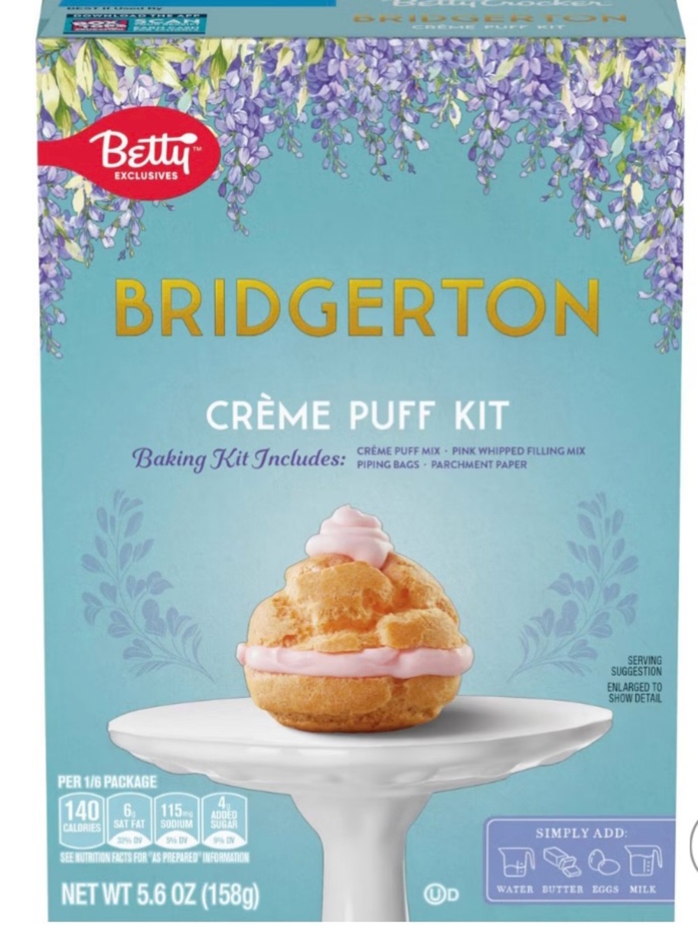 Betty Bridgerton Crème Puff Kit - Blue & Lavender Box